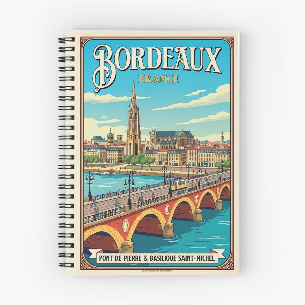 Item preview, Vintage-Style Bordeaux Travel Poster designed and sold by travelwitheric.