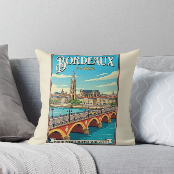 Item preview, Vintage-Style Bordeaux Travel Poster designed and sold by travelwitheric.