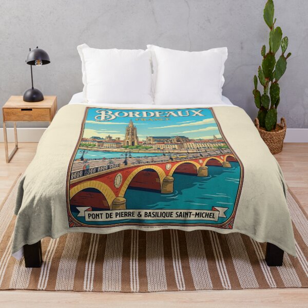 Item preview, Vintage-Style Bordeaux Travel Poster designed and sold by travelwitheric.
