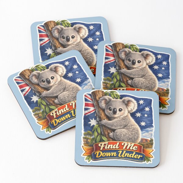 Item preview, Find Me Down Under – Cute Koala Hugging Tree | Australian Wildlife Design designed and sold by RockyLambda.