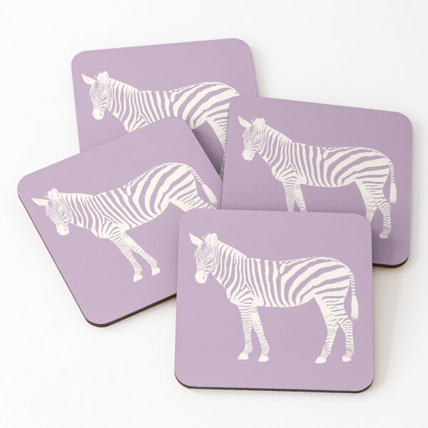 Item preview, Cream Monochrome Zebra on Dusty Lilac Scandinavian Style Animal Illustration designed and sold by Nasdigitalart.