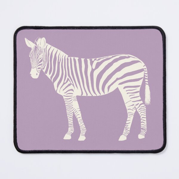 Item preview, Cream Monochrome Zebra on Dusty Lilac Scandinavian Style Animal Illustration designed and sold by Nasdigitalart.