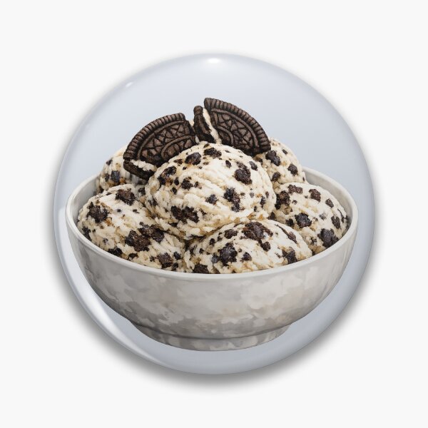 Item preview, Cookies and Cream Ice Cream Scoops in a Bowl designed and sold by Violet Peonies.