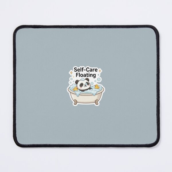 Item preview, Cute Bath Time Self-Care Floating Panda Sticker designed and sold by flee09.