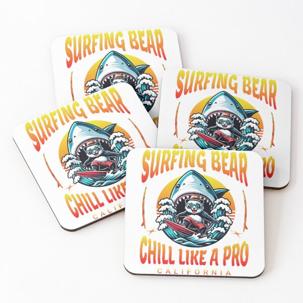 Item preview, Surfing Bear Chilling Like a Pro designed and sold by D4m4g3dG00ds.