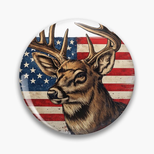 Item preview, American Flag Deer Patriotic designed and sold by RawEdgeStudios.