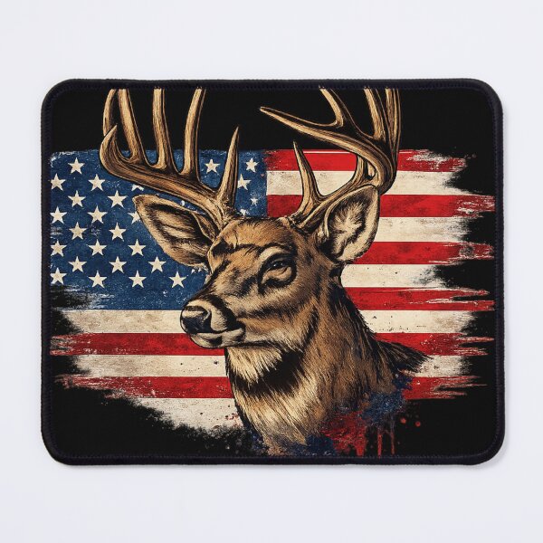 Item preview, American Flag Deer Patriotic designed and sold by RawEdgeStudios.