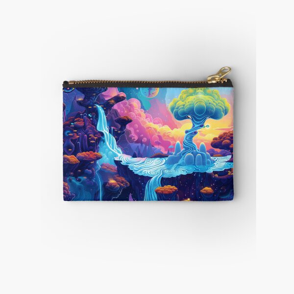 Item preview, Neon Dreamscape Celestial Tree River Fantasy designed and sold by LuminousFoundry.