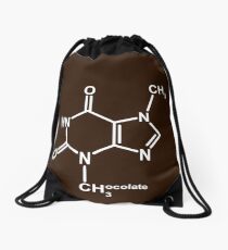 Theobromine Molecule - Chocolate Drawstring Bag