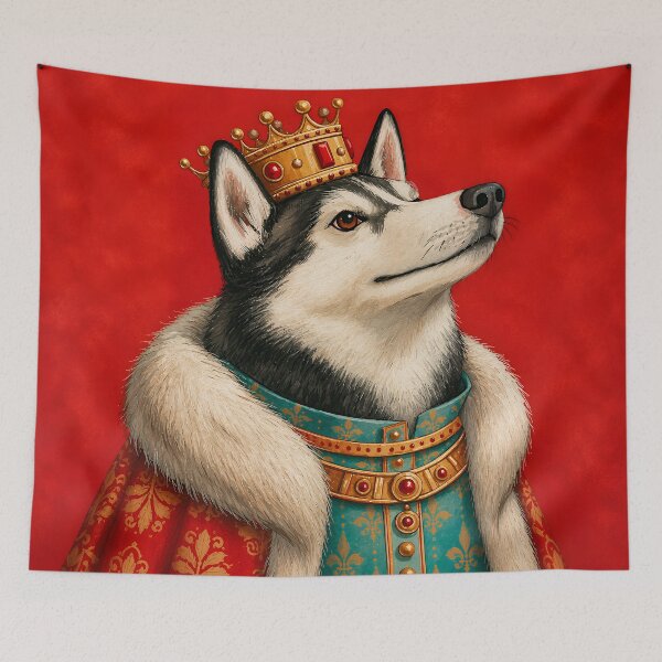 Item preview, Husky King Portrait designed and sold by prettykaler.