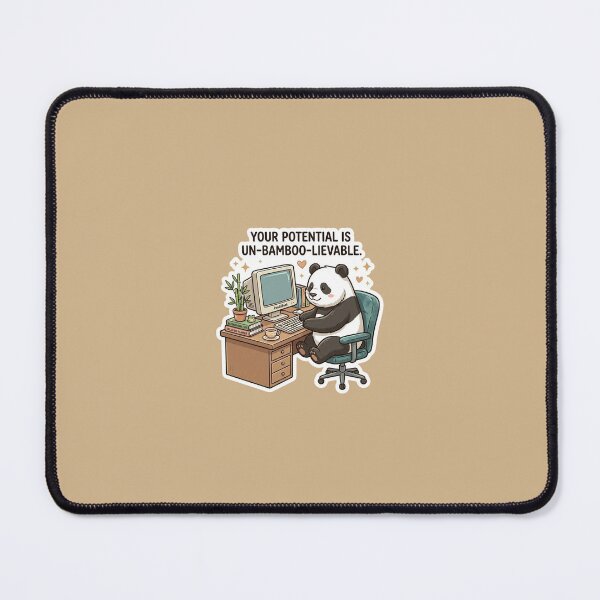 Item preview, Motivational Un-bamboo-lievable Panda Work Desk Sticker designed and sold by flee09.