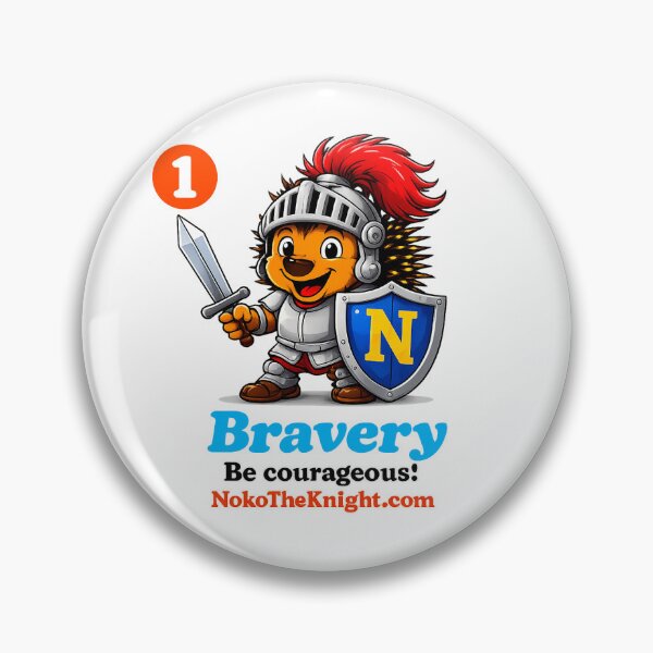 Item preview, Noko The Knight® Bravery - Be courageous! Single Sticker  designed and sold by NokoTheKnight.