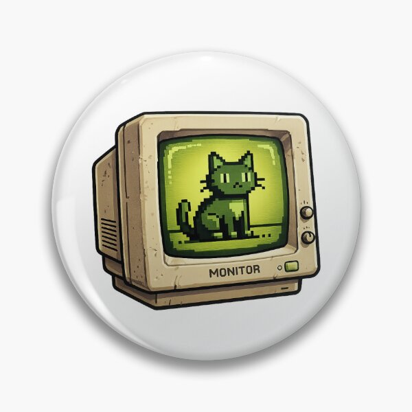 Item preview, Retro Pixel Cat Monitor  designed and sold by Lunarifinds .