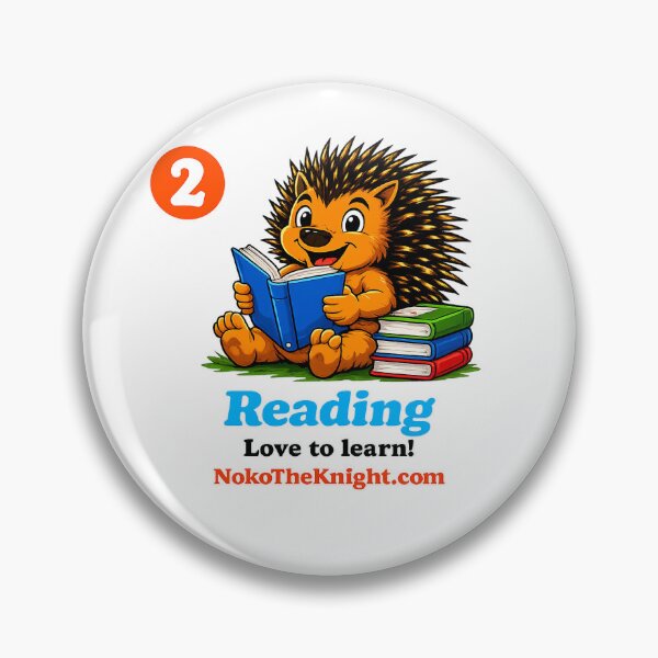Item preview, Noko The Knight® Reading - Love to learn! Single Sticker designed and sold by NokoTheKnight.