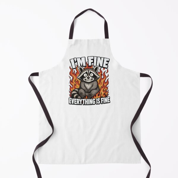 Item preview, I'm Fine Everything Is Fine | Funny Anxious Raccoon designed and sold by ChaosThreadsCo.