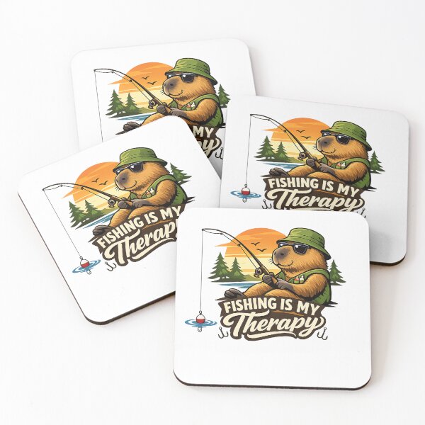 Item preview, Capybara Fishing Is My Therapy Funny Fisherman Gift | Cute Fishing Capybara designed and sold by Ermicioi.