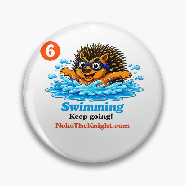 Item preview, Noko The Knight® Swimming - Keep going! Single Sticker designed and sold by NokoTheKnight.