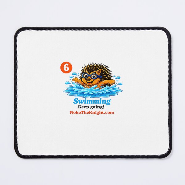 Item preview, Noko The Knight® Swimming - Keep going! Single Sticker designed and sold by NokoTheKnight.