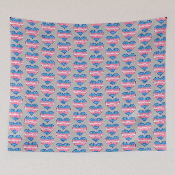 Item preview, Pride Collection: Transgender Pride Flag Heart Mandala designed and sold by GDiEDesigns.