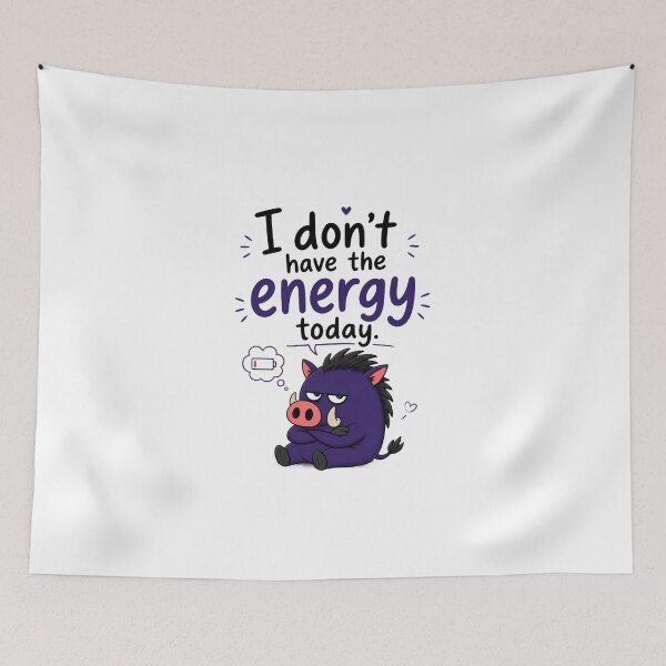 Item preview, Grumpy Purple Boar Sticker | Lazy Day No Motivation Cartoon | Funny Animal Art Print | Digital Download & Physical Sticker designed and sold by Ulikedigital14.