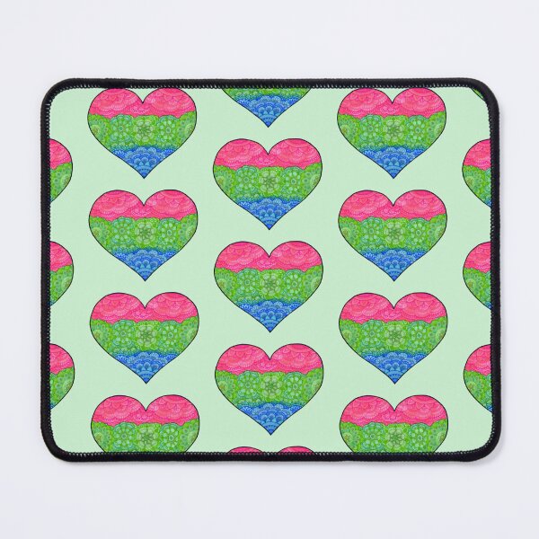 Item preview, Pride Collection: Polysexual Pride Flag Heart Mandala designed and sold by GDiEDesigns.
