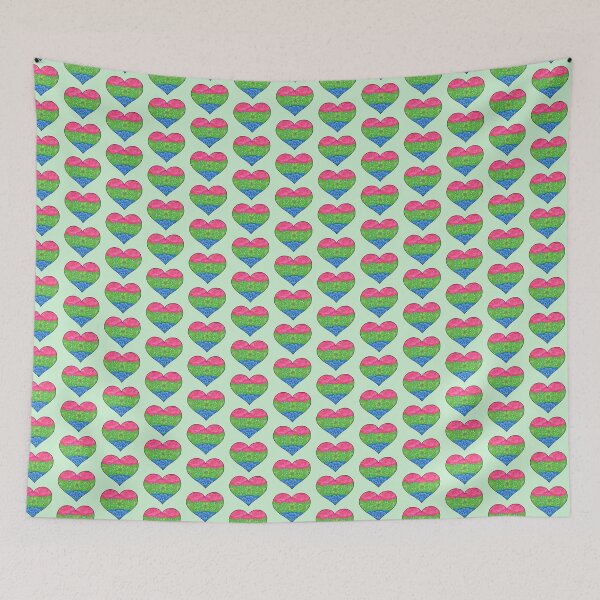 Item preview, Pride Collection: Polysexual Pride Flag Heart Mandala designed and sold by GDiEDesigns.