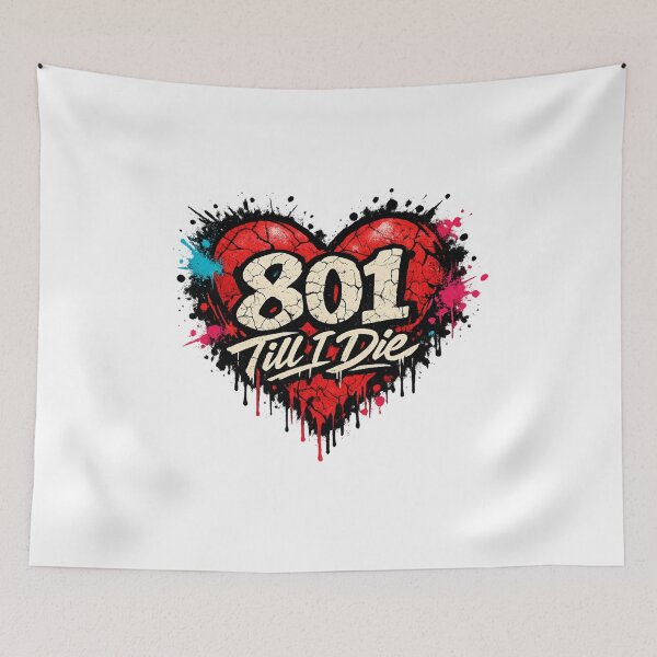 Item preview, 801 Till I Die Graffiti Heart designed and sold by Dresut.