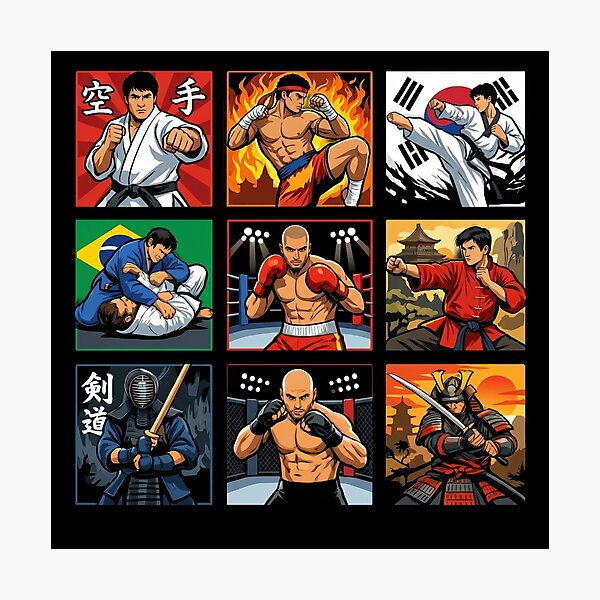 Item preview, Martial Arts Masters Pop Art  designed and sold by redsharkuk.