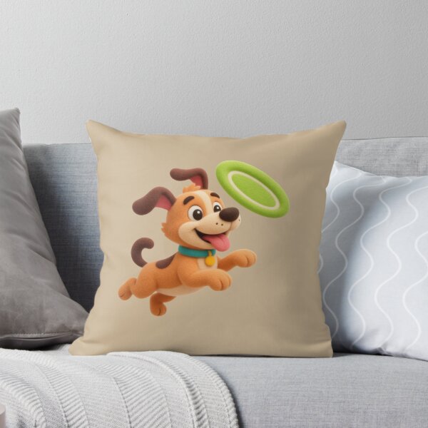Item preview, Playful Dog Catching Frisbee Cute Kawaii Design designed and sold by Siti Hoiriyah.