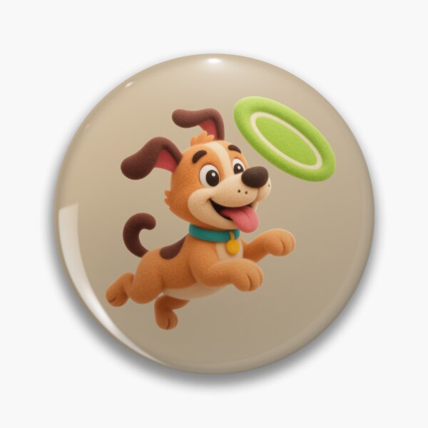 Item preview, Playful Dog Catching Frisbee Cute Kawaii Design designed and sold by Siti Hoiriyah.