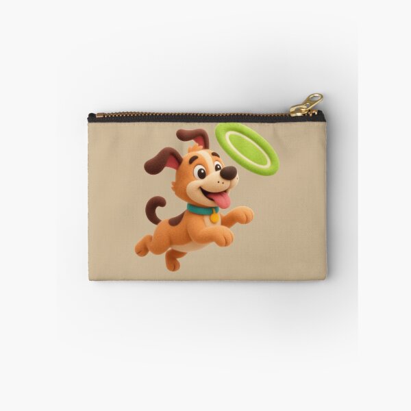 Item preview, Playful Dog Catching Frisbee Cute Kawaii Design designed and sold by Siti Hoiriyah.