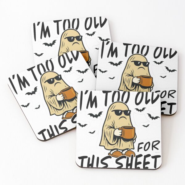 Item preview, Ghosted by Responsibility ?☕ ! I am too old for this sheet ghost design sticker designed and sold by Ulikedigital14.