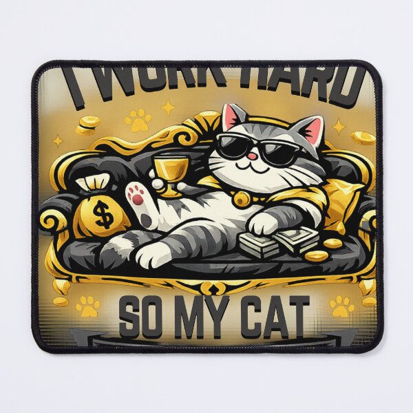 Item preview, Funny Rich Cartoon Cat on Luxury Sofa Graphic for Cat Owners designed and sold by mimouna00.
