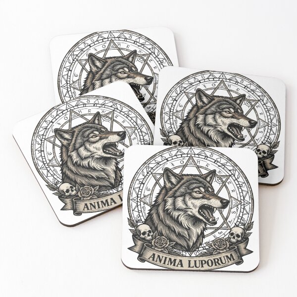 Item preview, Anima Luporum - Sacred Wolf Mandala Gothic Geometry Art designed and sold by GoGreenlove.