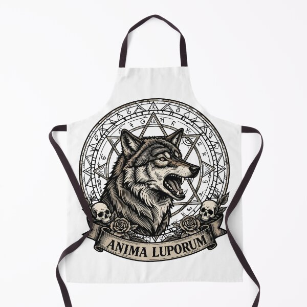 Item preview, Anima Luporum - Sacred Wolf Mandala Gothic Geometry Art designed and sold by GoGreenlove.