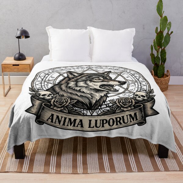 Item preview, Anima Luporum - Sacred Wolf Mandala Gothic Geometry Art designed and sold by GoGreenlove.
