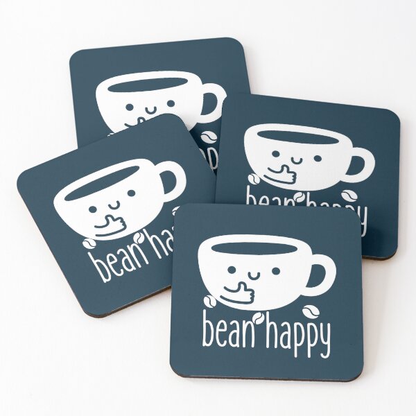 Item preview, Bean Happy Kawaii Coffee Mascot Pun designed and sold by NosandEdgy.