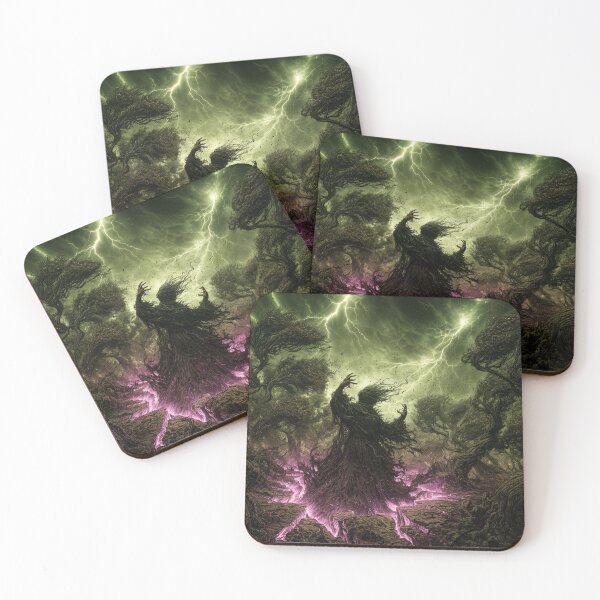 Item preview, The Summoning: The Vorthane Speaks | Warlock Storm Art Print | Dark Fantasy Wall Art designed and sold by Opetis.