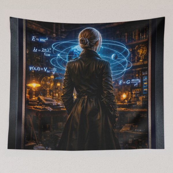 Item preview, Evelyn Hethenburg Within The Sanctum Of Cosmic Intelligence Interesting AI Concept Art by Xzendor7 designed and sold by Xzendor7 Digital Art Creations.