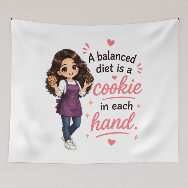 Item preview, Balanced Diet is a Cookie in Each Hand designed and sold by thecookiegallery.