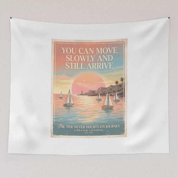 Item preview, You Can Move Slowly and Still Arrive – Ocean Therapy Poster Design designed and sold by Sea Gem.