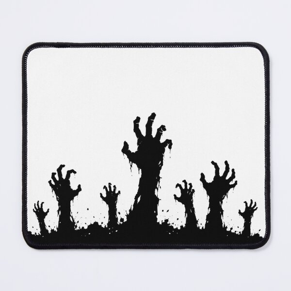 Item preview, Zombie Hands Rising from the Grave Black and White Line Art designed and sold by Greemo03.