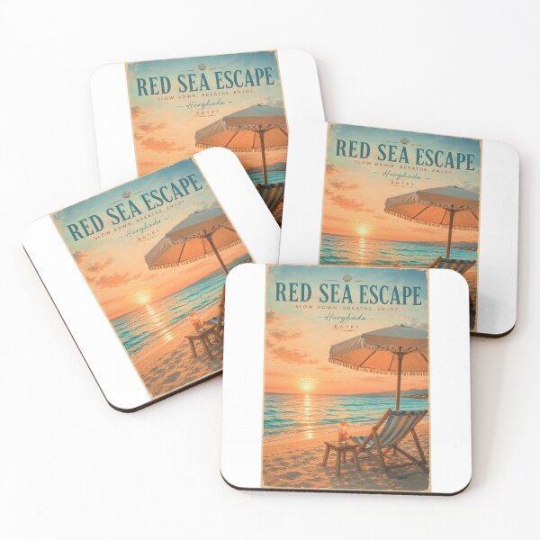 Item preview, Hurghada Egypt Vintage Travel Poster - Red Sea Escape Beach Art designed and sold by Ink & Soul.