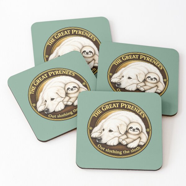 Item preview, Dogs and Sloths - The Great Pyrenees designed and sold by Sammy-and-Me.