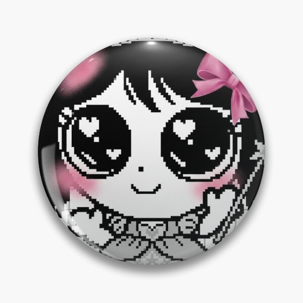 Item preview, Cute Pixel Art Magical Princess Girl with Pink Bow Kawaii Sticker designed and sold by Cleairydelulu.