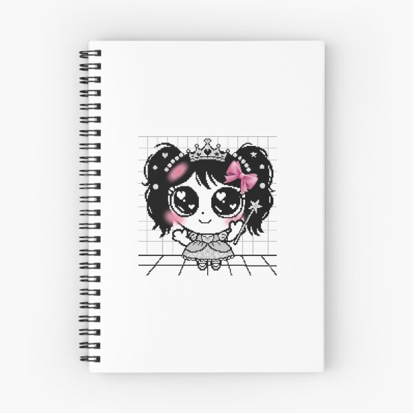 Item preview, Cute Pixel Art Magical Princess Girl with Pink Bow Kawaii Sticker designed and sold by Cleairydelulu.
