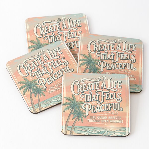 Item preview, Create a Life That Feels Peaceful – Ocean Therapy Poster Design designed and sold by Sea Gem.