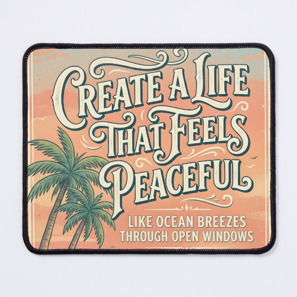 Item preview, Create a Life That Feels Peaceful – Ocean Therapy Poster Design designed and sold by Sea Gem.