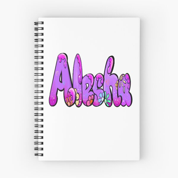 Item preview, Alesha Name Sticker - Purple Bubble Drip Floral Art designed and sold by Artonmytee.