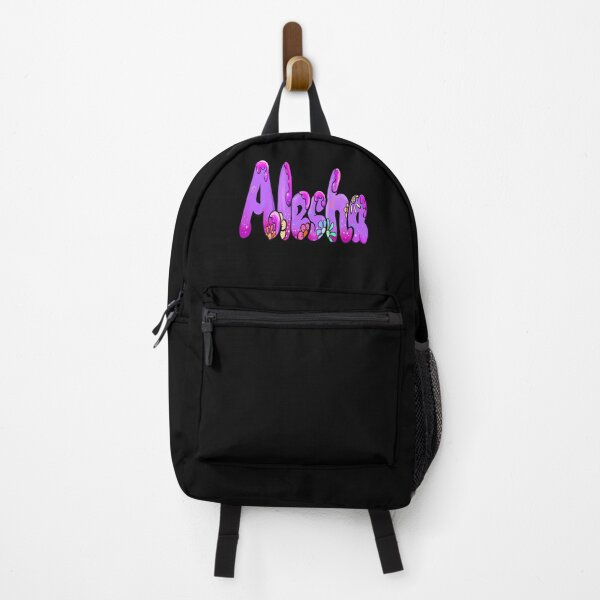 Item preview, Alesha Name Sticker - Purple Bubble Drip Floral Art designed and sold by Artonmytee.